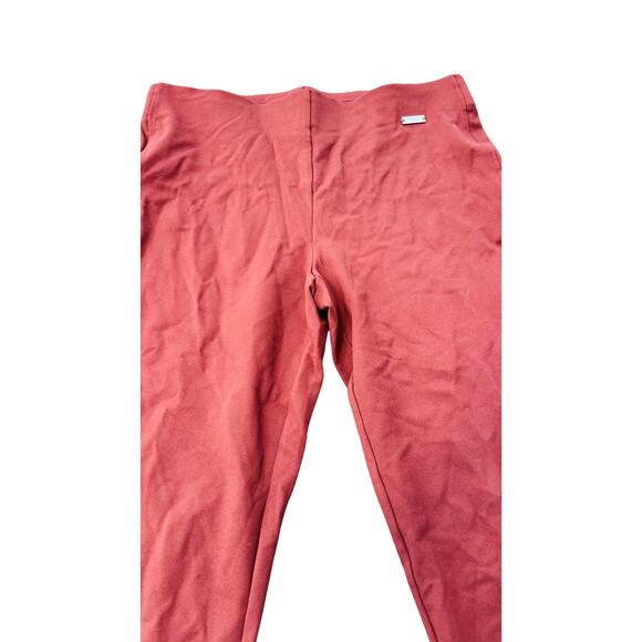 🍂 Rafaella Comfort Rust Wide-Leg Stretch Pants L Soft Knit Pull-On - Picture 3 of 4